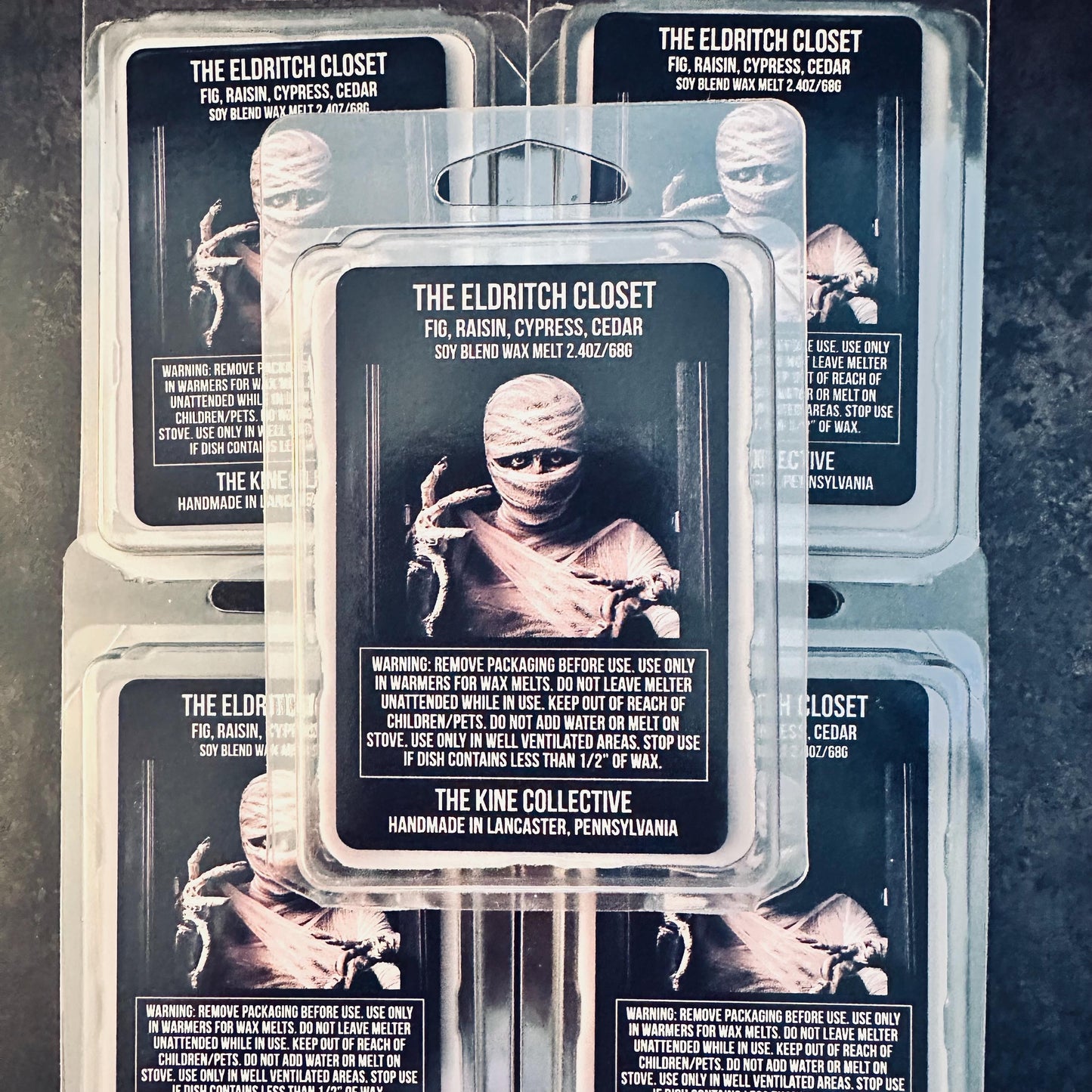 The Eldritch Closet - Fig, Raisin, Cypress, Cedar 2.4oz Artisan Soy Wax Melts