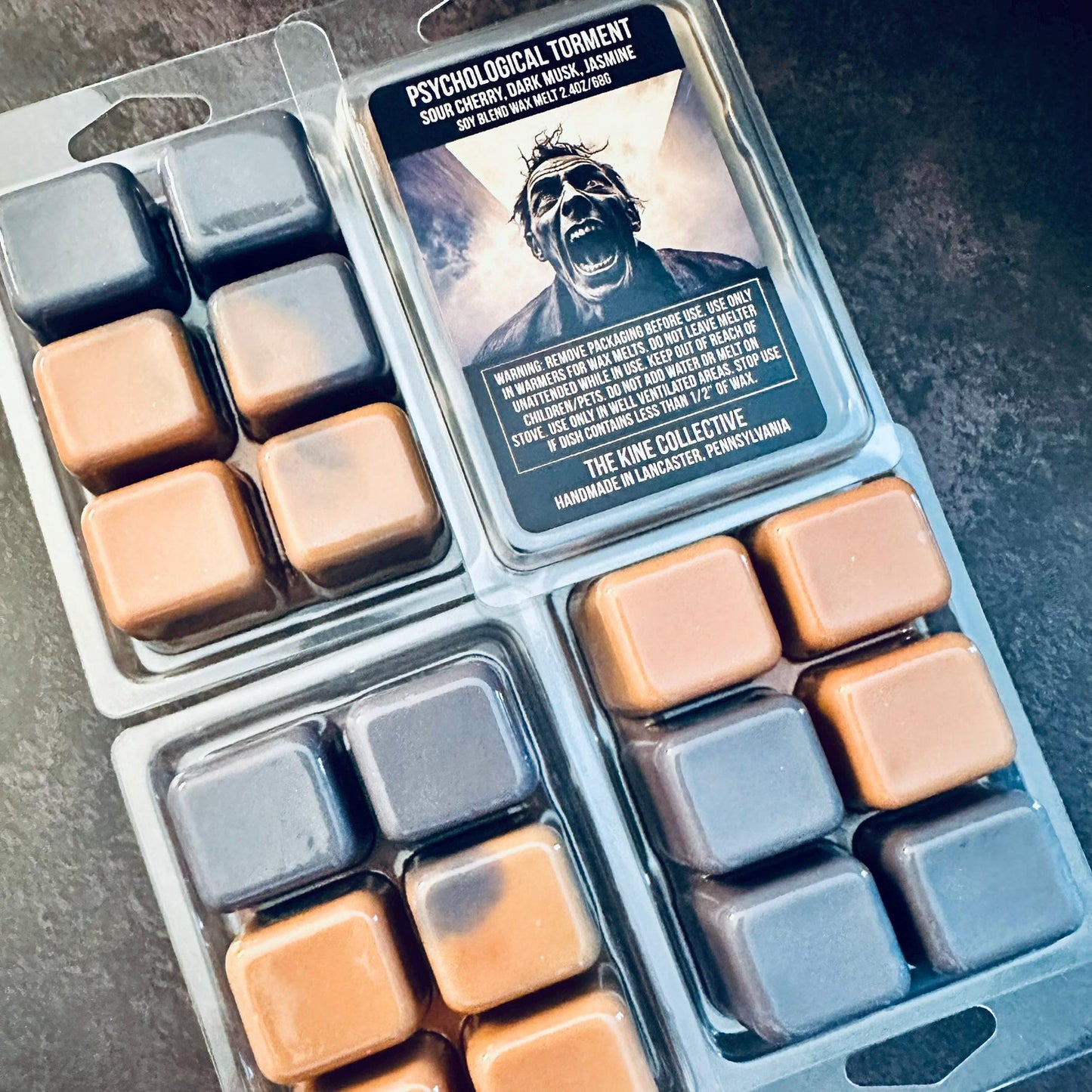 Psychological Torment - Cherry, Dark Musk, Sinister Jasmine 2.4oz Artisan Soy Wax Melts