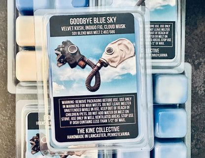 Goodbye Blue Sky - Velvet Indigo, Fig, Cloud Musk 2.4oz Artisan Soy Wax Melts