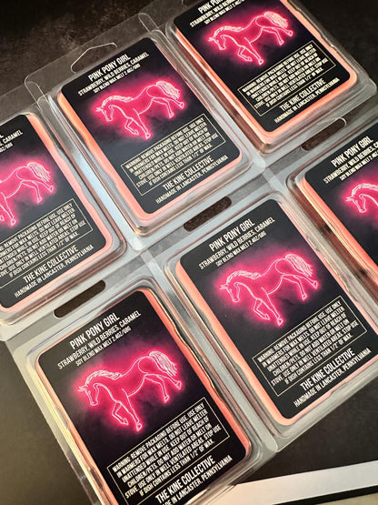 Pink Pony Girl - Strawberry, Wild Berries, Caramel 2.4oz Artisan Soy Wax Melts
