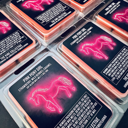 Pink Pony Girl - Strawberry, Wild Berries, Caramel 2.4oz Artisan Soy Wax Melts