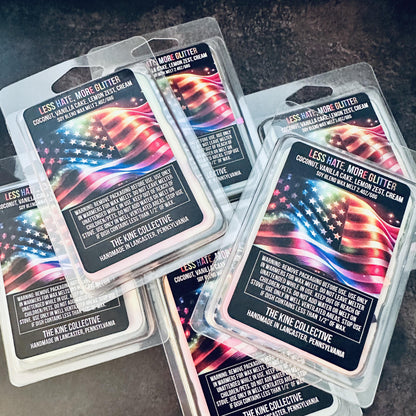 Less Hate, More Glitter - Vanilla Cake Pop & Rainbow Sprinkles 2.4oz Artisan Soy Wax Melts