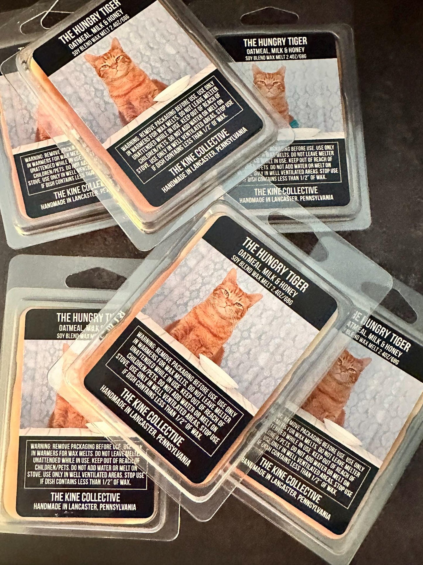 The Hungry Tiger - Warm Oats, Honey, Creamy Lactonic 2.4oz Artisan Soy Wax Melts