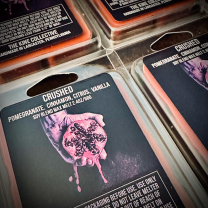 Crushed - Pomegranate, Orange, Vanilla, Cinnamon 2.4oz Artisan Soy Wax Melts