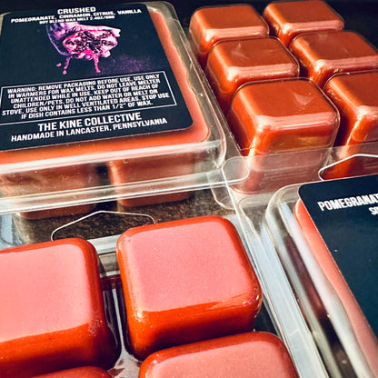 Crushed - Pomegranate, Orange, Vanilla, Cinnamon 2.4oz Artisan Soy Wax Melts