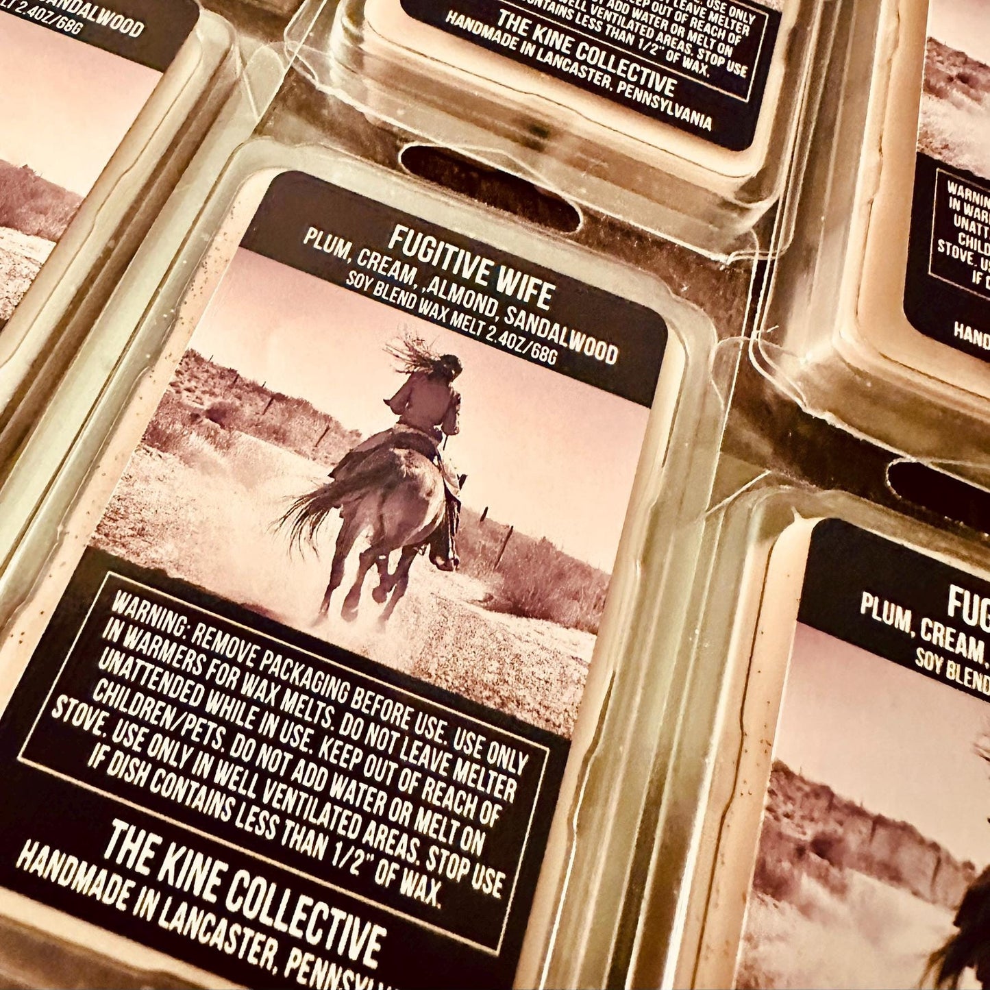 Fugitive Wife - Plum Cream, Almond, Sandalwood, Vanilla 2.4oz Artisan Soy Wax Melts