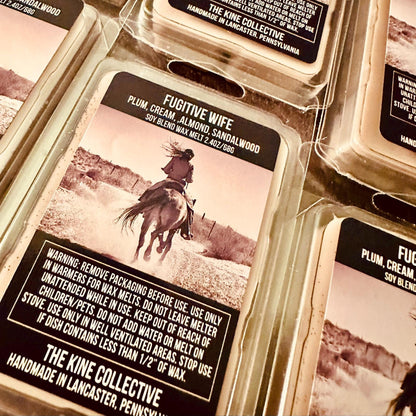Fugitive Wife - Plum Cream, Almond, Sandalwood, Vanilla 2.4oz Artisan Soy Wax Melts