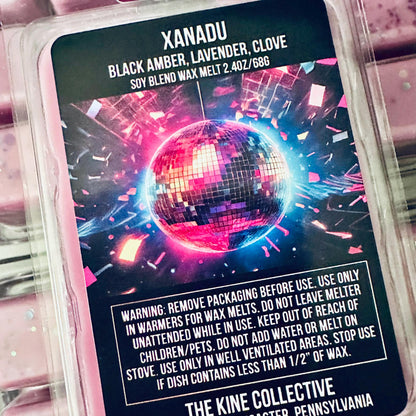 Xanadu - Black Amber, Lavender, Vanilla 2.4oz Artisan Soy Wax Melts