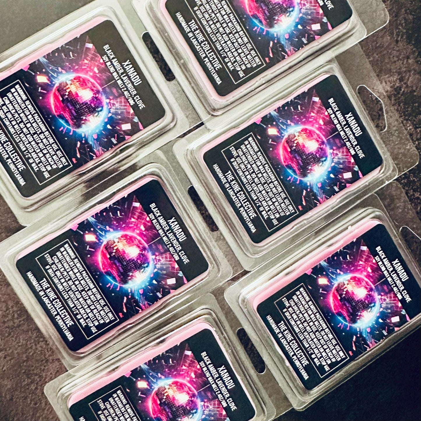 Xanadu - Black Amber, Lavender, Vanilla 2.4oz Artisan Soy Wax Melts