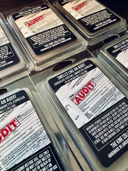 Smells Like An Audit - Chocolate Cupcake, Amaretto, Espresso, Vanilla Sugar 2.4oz Artisan Soy Wax Melts