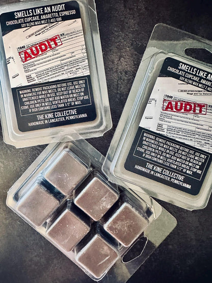 Smells Like An Audit - Chocolate Cupcake, Amaretto, Espresso, Vanilla Sugar 2.4oz Artisan Soy Wax Melts