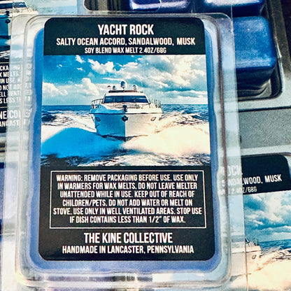 Yacht Rock - Salty Ocean Accord, Sandalwood, Dark Musk 2.4oz Artisan Soy Wax Melts