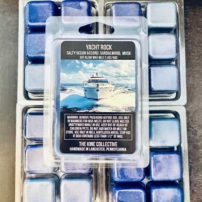 Yacht Rock - Salty Ocean Accord, Sandalwood, Dark Musk 2.4oz Artisan Soy Wax Melts