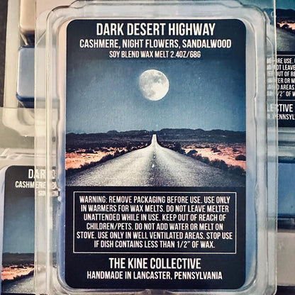 Dark Desert Highway - Cashmere, Night Flora, Sandalwood, Amber 2.4oz Artisan Soy Wax Melts