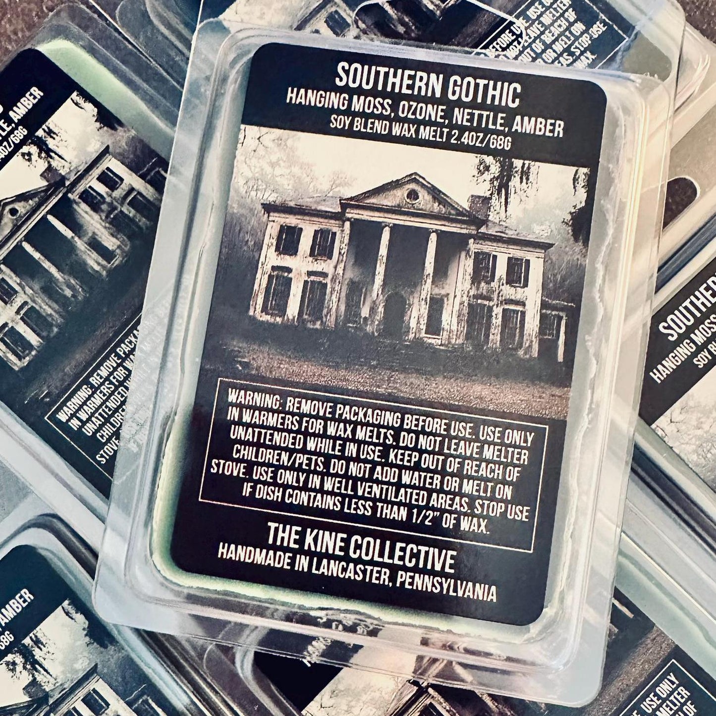 Southern Gothic - Hanging Moss, Petrichor, Amber, Nettle Leaf, Cedar 2.4oz Artisan Soy Wax Melts