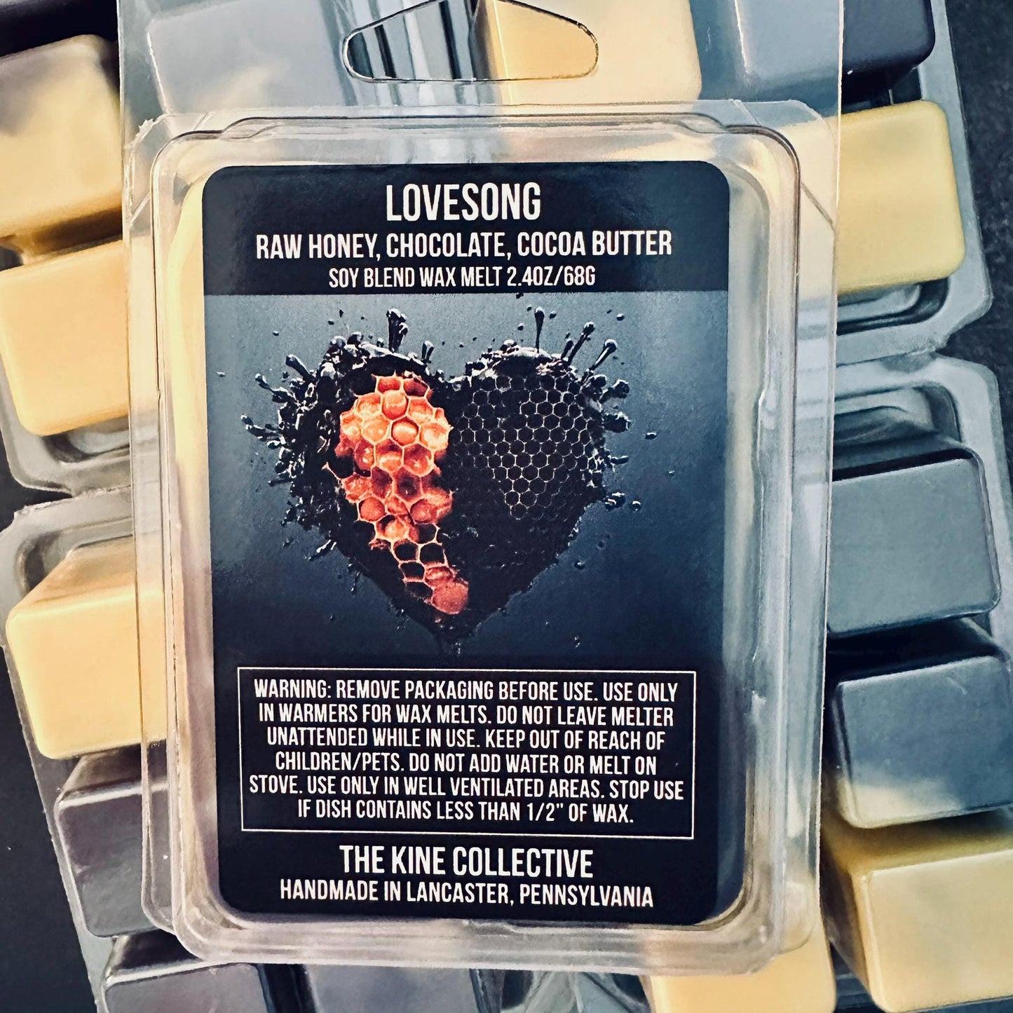 Lovesong - Raw Honey, Velvety Chocolate, Creamy Cocoa Butter 2.4oz Artisan Soy Wax Melts