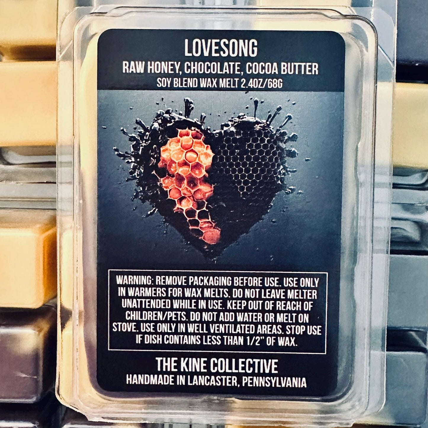 Lovesong - Raw Honey, Velvety Chocolate, Creamy Cocoa Butter 2.4oz Artisan Soy Wax Melts
