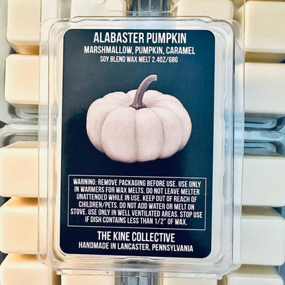 Alabaster Pumpkin - Marshmallow, Pumpkin, Caramel 2.4oz Artisan Soy Wax Melts