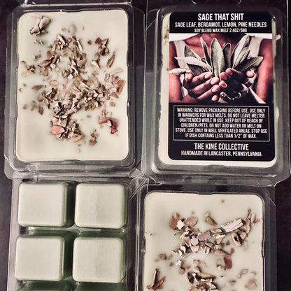 Sage That Shit - Sage Leaf, Bergamot, Lemon, Pine Needle 2.4oz Artisan Soy Wax Melts