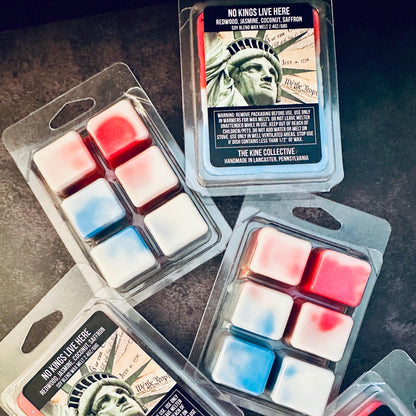 No Kings Live Here - Redwood, Jasmine, Coconut 2.4oz Artisan Soy Wax Melts