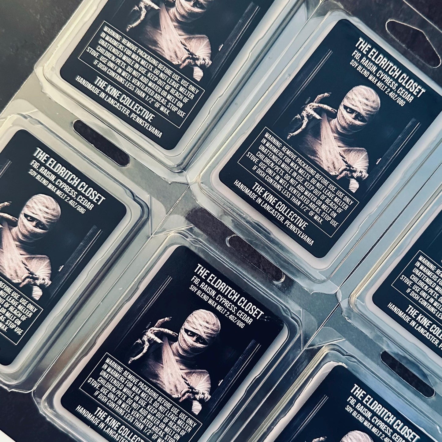 The Eldritch Closet - Fig, Raisin, Cypress, Cedar 2.4oz Artisan Soy Wax Melts