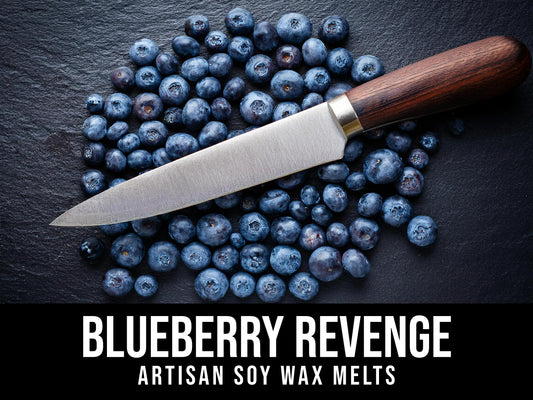 Blueberry Revenge - Warm Blueberry Muffin, Vanilla Sugar Crystals 2.4oz Artisan Soy Wax Melts