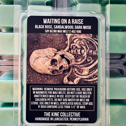 Waiting On A Raise - Black Rose, Zero Patience, Extra Loathing, Sandalwood 2.4oz Artisan Soy Wax Melts