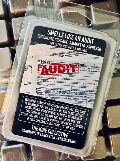 Smells Like An Audit - Chocolate Cupcake, Amaretto, Espresso, Vanilla Sugar 2.4oz Artisan Soy Wax Melts