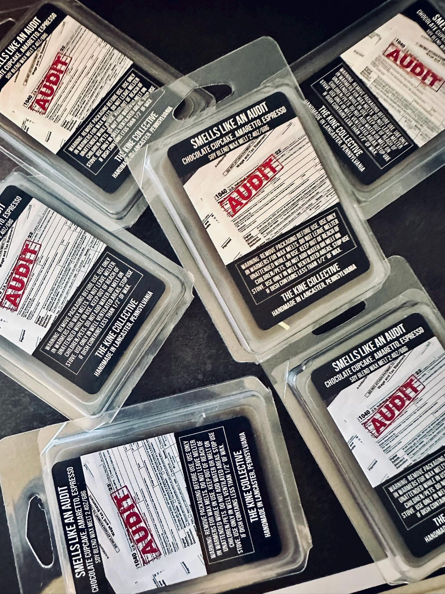 Smells Like An Audit - Chocolate Cupcake, Amaretto, Espresso, Vanilla Sugar 2.4oz Artisan Soy Wax Melts