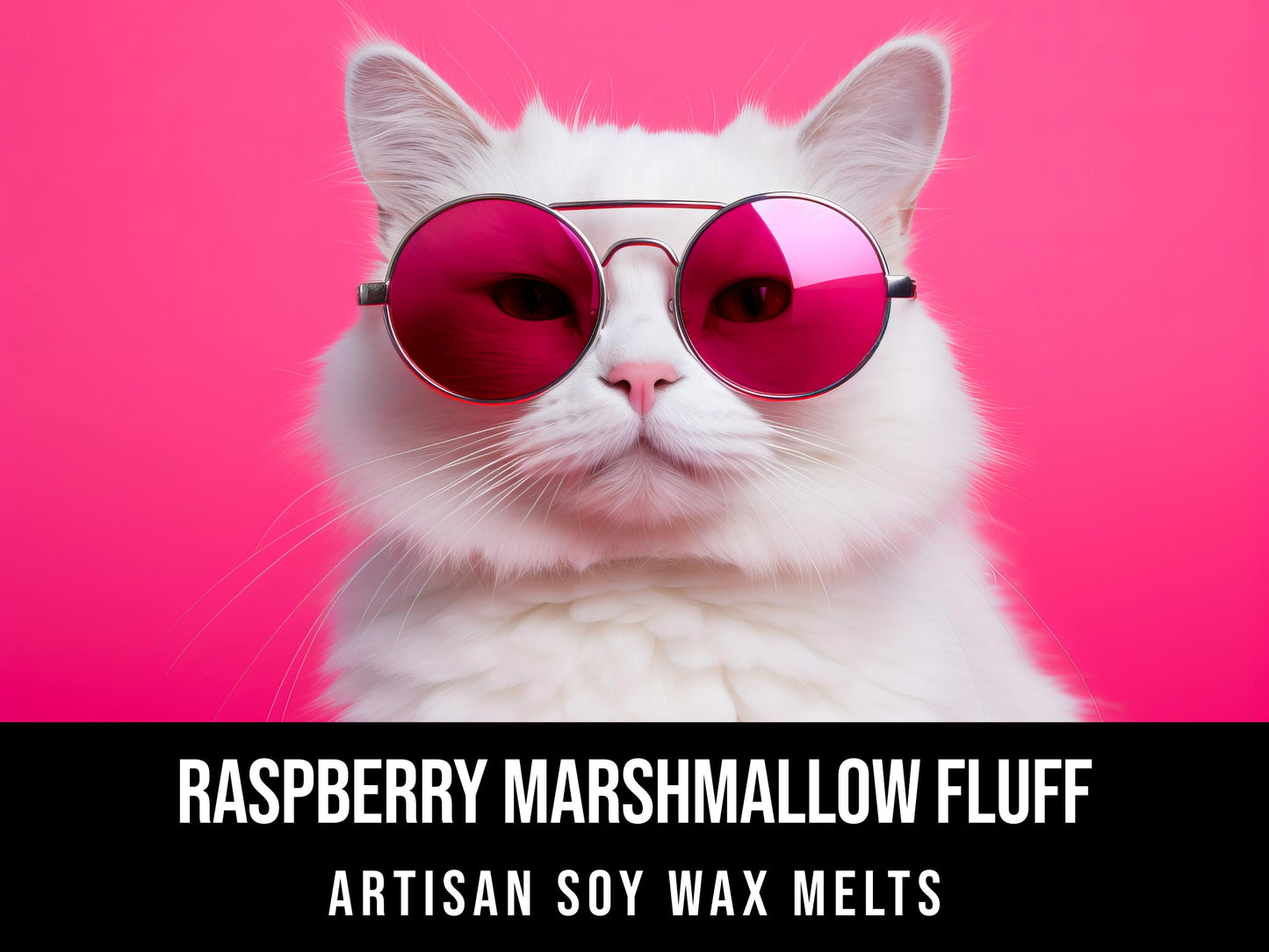Raspberry Marshmallow Fluff - Juicy Raspberry, Vanilla Marshmallow 2.4oz Artisan Soy Wax Melts