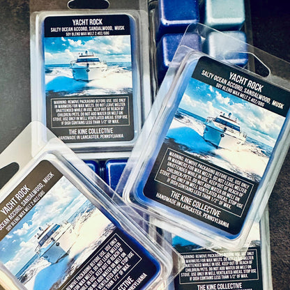 Yacht Rock - Salty Ocean Accord, Sandalwood, Dark Musk 2.4oz Artisan Soy Wax Melts