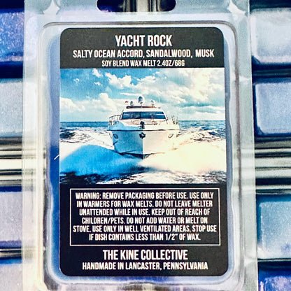 Yacht Rock - Salty Ocean Accord, Sandalwood, Dark Musk 2.4oz Artisan Soy Wax Melts