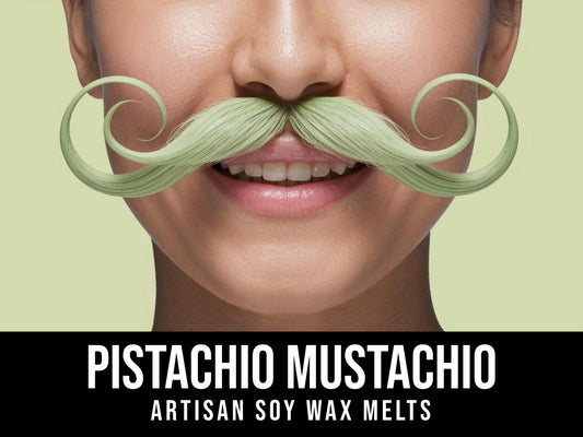 Pistachio Mustachio - Honey, Pistachio Vanilla, Caramel Wax 2.4oz Artisan Soy Wax Melts