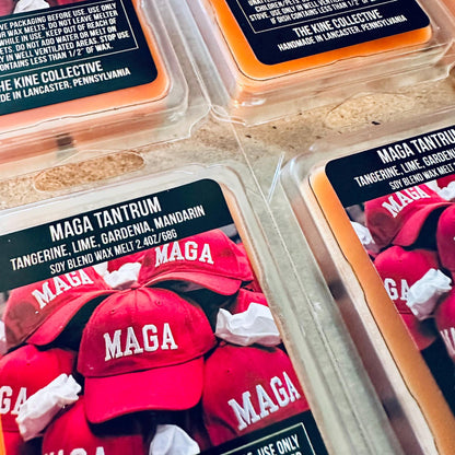 MAGA Tantrum - Tangerine, Lime, Amber, Gardenia, Mandarin 2.4oz Artisan Soy Wax Melts