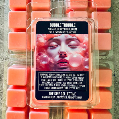 Bubble Trouble - Sweet Luscious Berry Bubblegum 2.4oz Artisan Soy Wax Melts