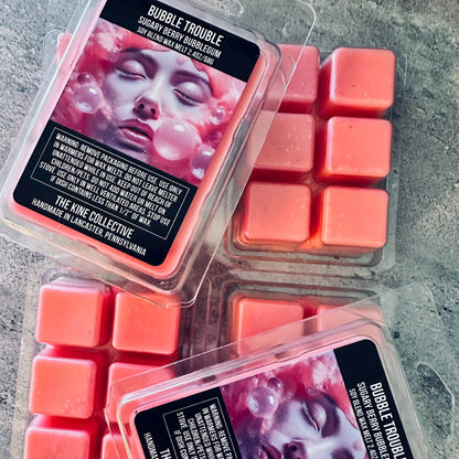Bubble Trouble - Sweet Luscious Berry Bubblegum 2.4oz Artisan Soy Wax Melts
