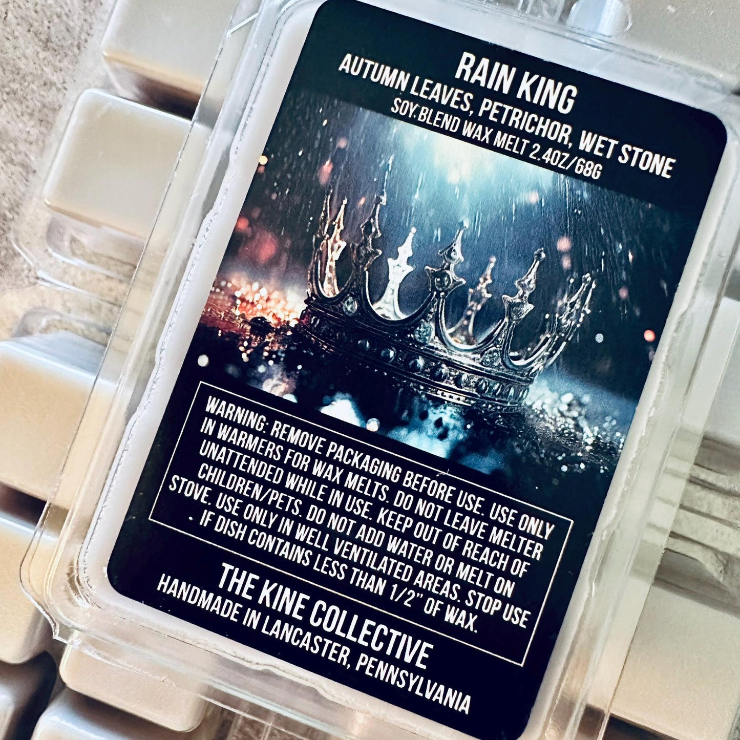 Rain King - Autumn Leaves, Petrichor 2.4oz Artisan Soy Wax Melts