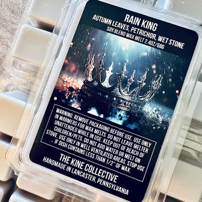 Rain King - Autumn Leaves, Petrichor 2.4oz Artisan Soy Wax Melts