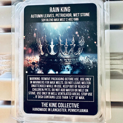 Rain King - Autumn Leaves, Petrichor 2.4oz Artisan Soy Wax Melts