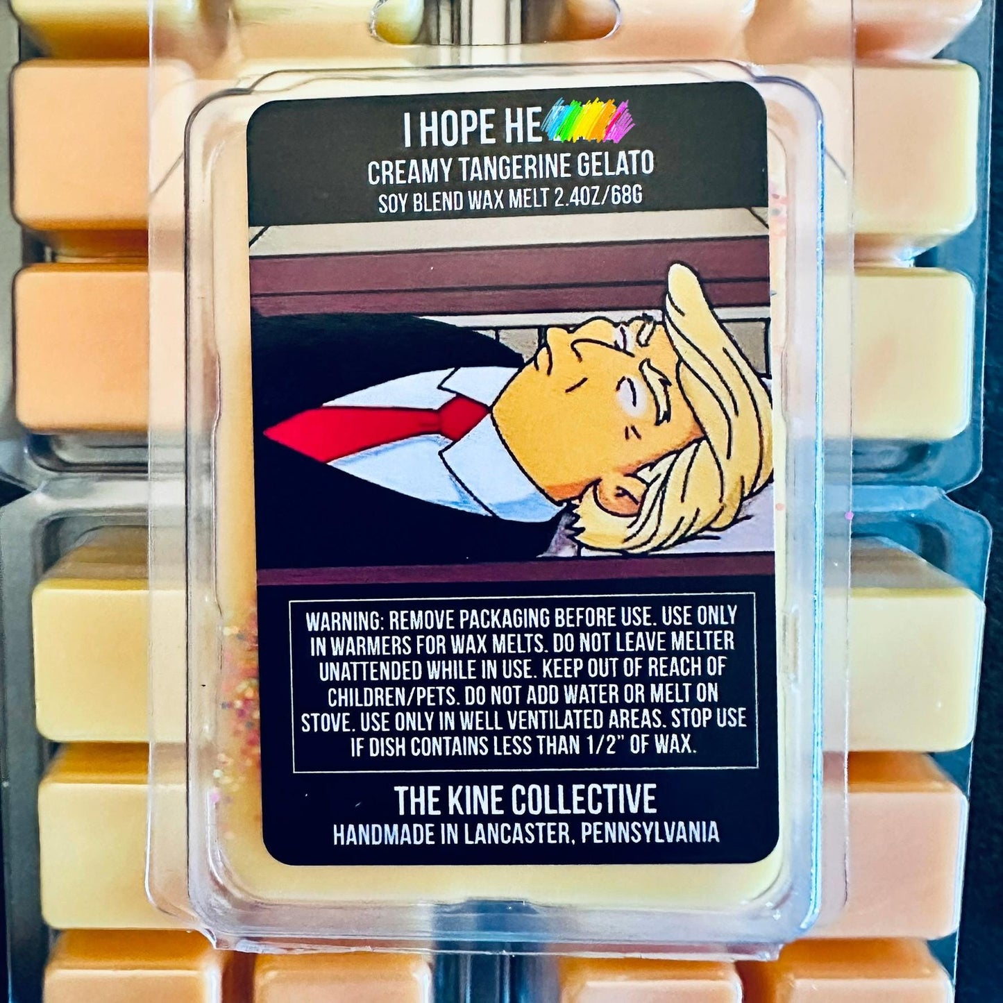 I Hope He D1es - Creamy Tangerine Gelato 2.4oz Artisan Soy Wax Melts