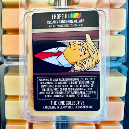 I Hope He D1es - Creamy Tangerine Gelato 2.4oz Artisan Soy Wax Melts