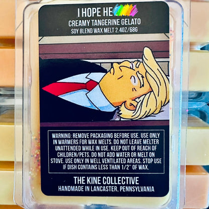 I Hope He D1es - Creamy Tangerine Gelato 2.4oz Artisan Soy Wax Melts
