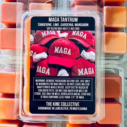 MAGA Tantrum - Tangerine, Lime, Amber, Gardenia, Mandarin 2.4oz Artisan Soy Wax Melts