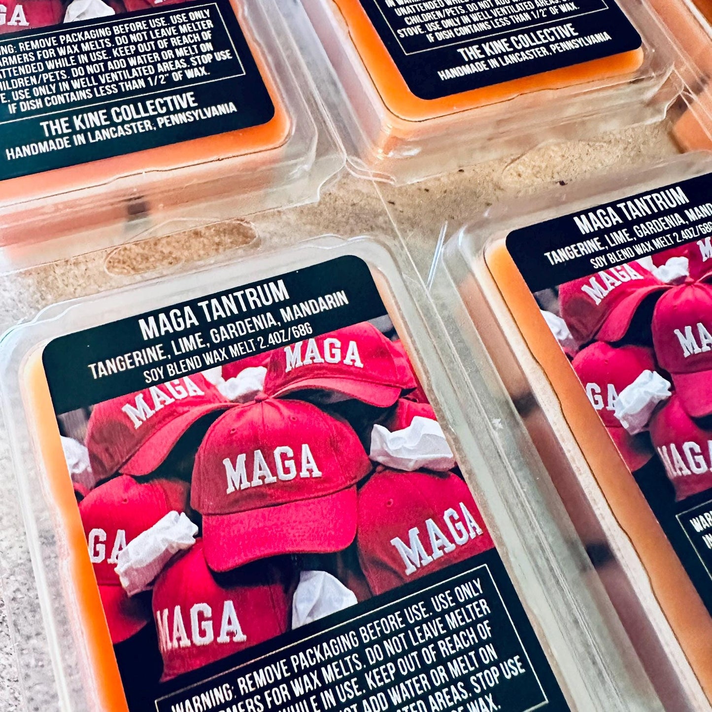 MAGA Tantrum - Tangerine, Lime, Amber, Gardenia, Mandarin 2.4oz Artisan Soy Wax Melts