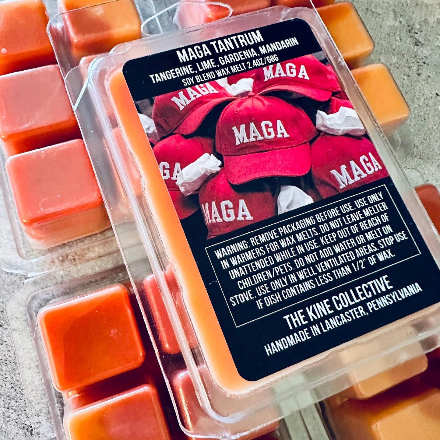 MAGA Tantrum - Tangerine, Lime, Amber, Gardenia, Mandarin 2.4oz Artisan Soy Wax Melts