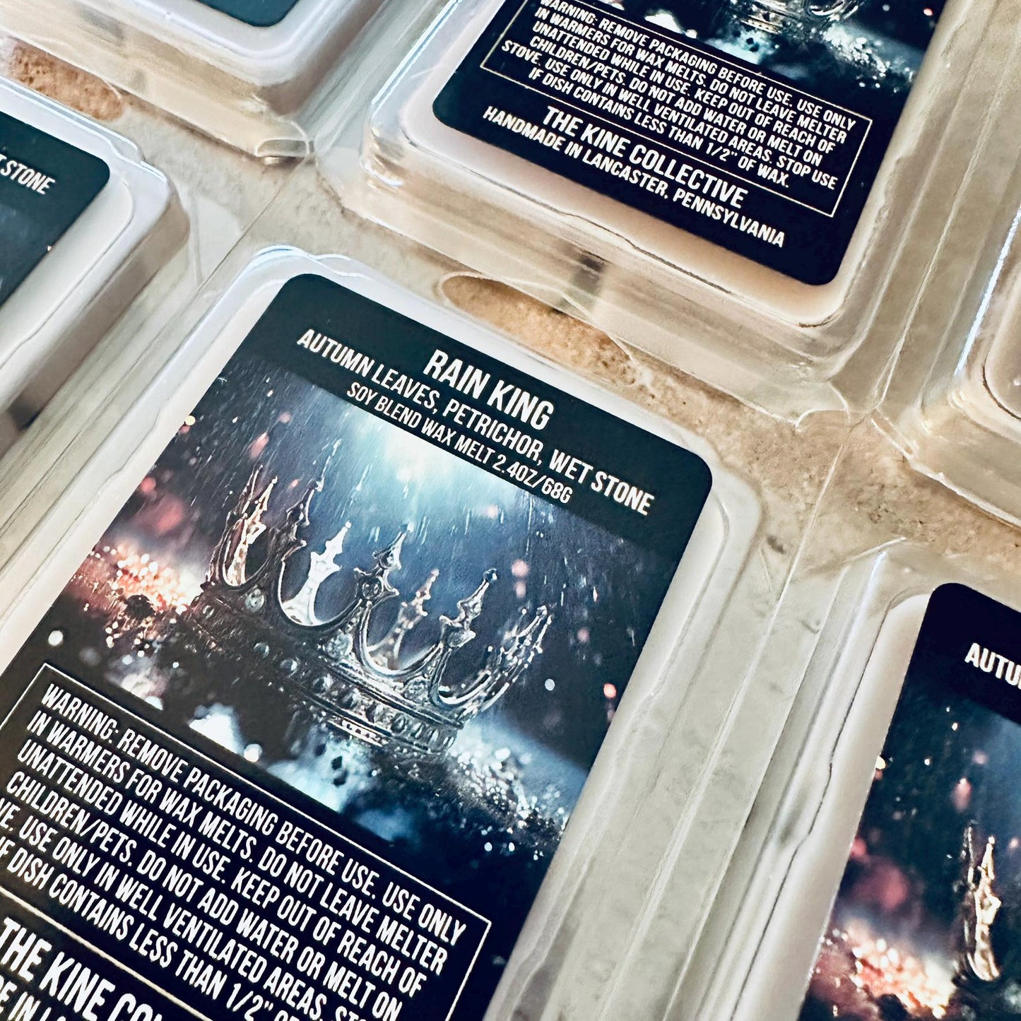 Rain King - Autumn Leaves, Petrichor 2.4oz Artisan Soy Wax Melts