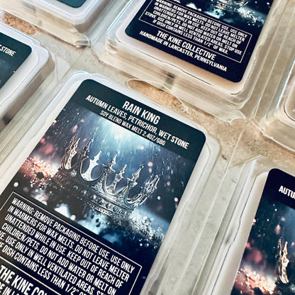 Rain King - Autumn Leaves, Petrichor 2.4oz Artisan Soy Wax Melts
