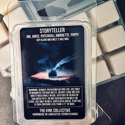 Storyteller - Ink, Anise, Patchouli, Ambrette, Night Poppy 2.4oz Artisan Soy Wax Melts
