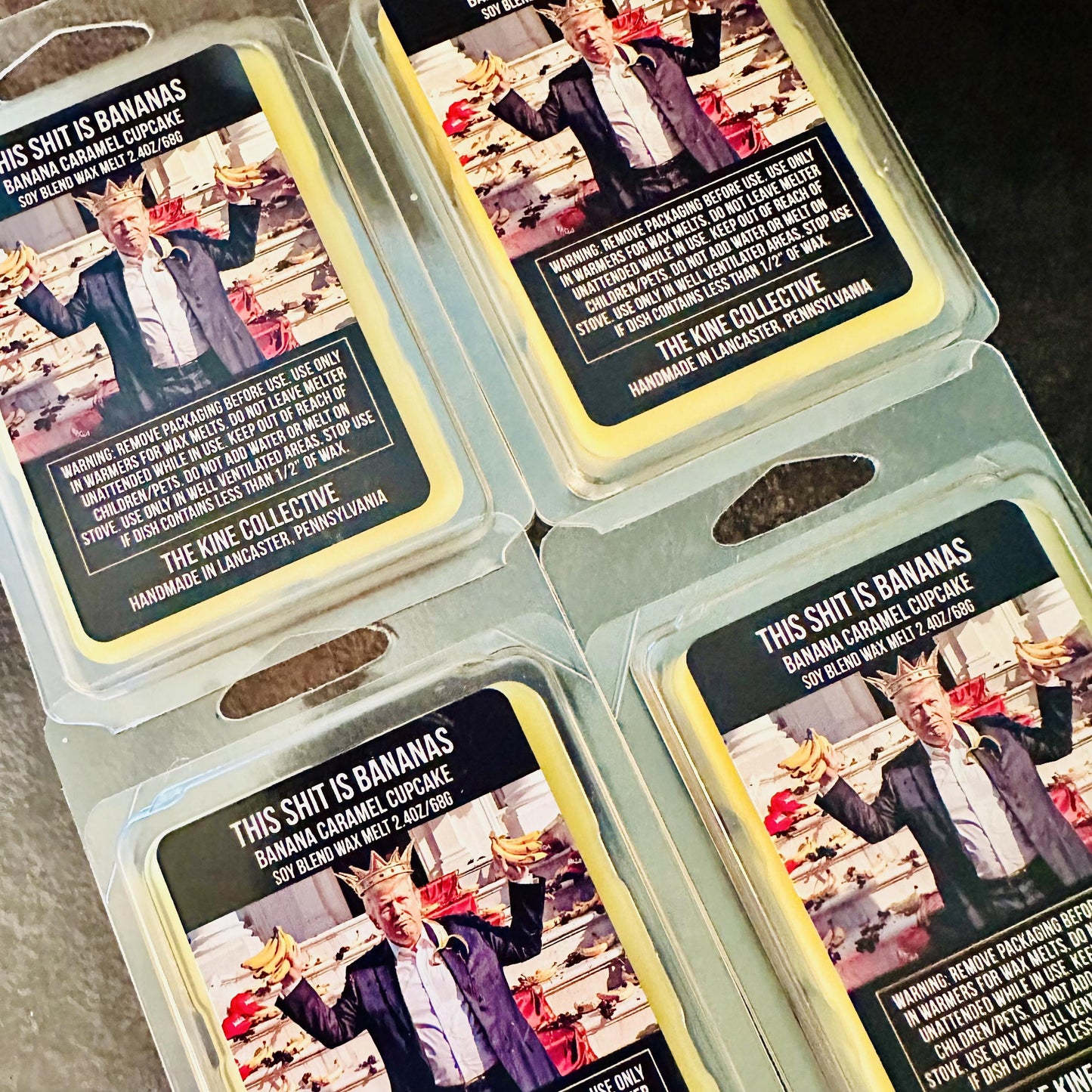 This Shit Is Bananas-  Banana Caramel Cupcake 2.4oz Artisan Soy Wax Melts