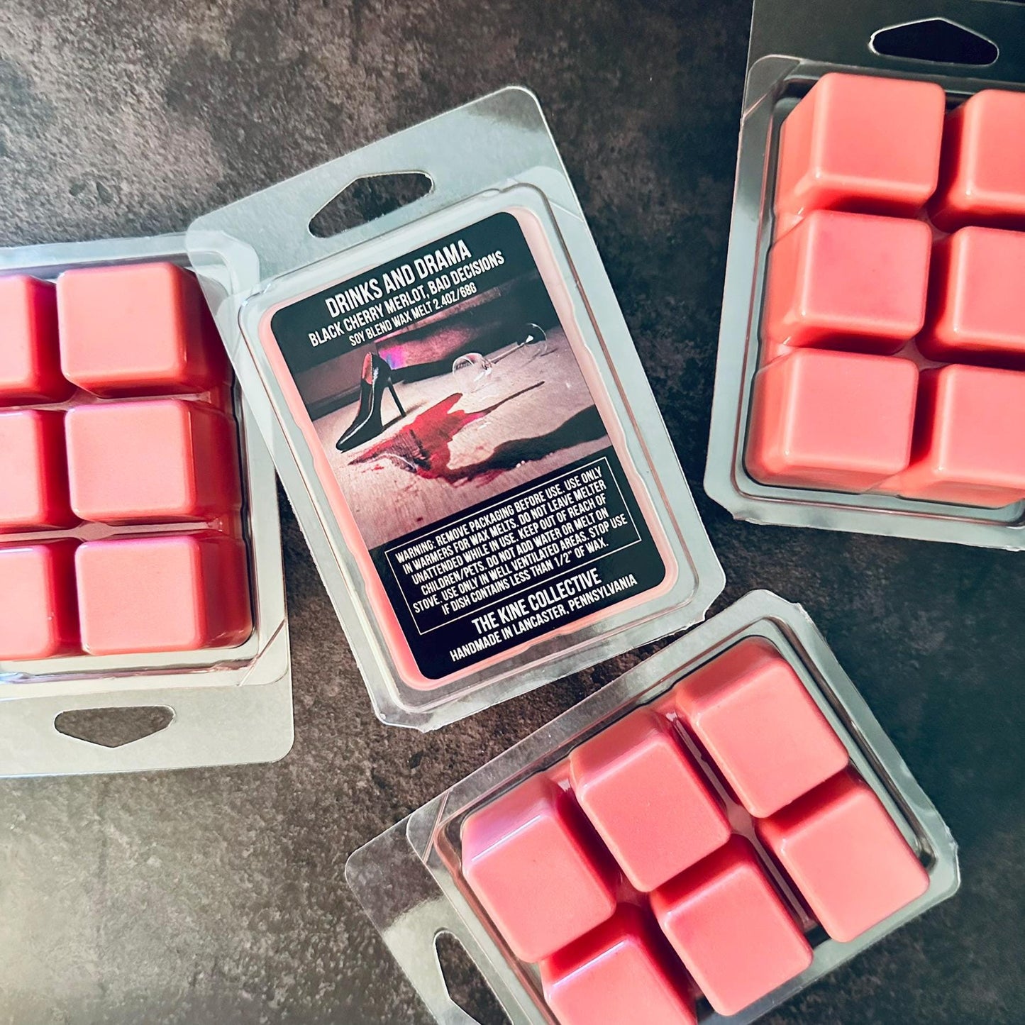Drinks And Drama - Black Cherry Merlot & Bad Decisions 2.4oz Artisan Soy Wax Melts